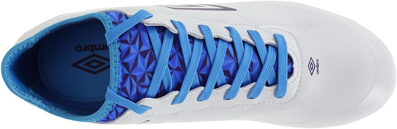 Мужские футбольные бутсы Umbro Velocita III Premier для твердого грунта, белый/синий — фото 4