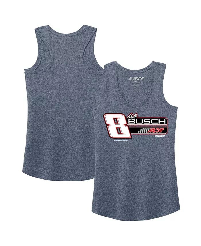 

Женская темно-синяя майка Kyle Busch Racerback Heather Richard Childress Racing Team Collection