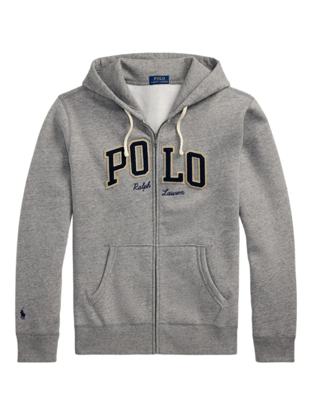 

Толстовка с капюшоном на молнии с логотипом Polo Ralph Lauren, серый