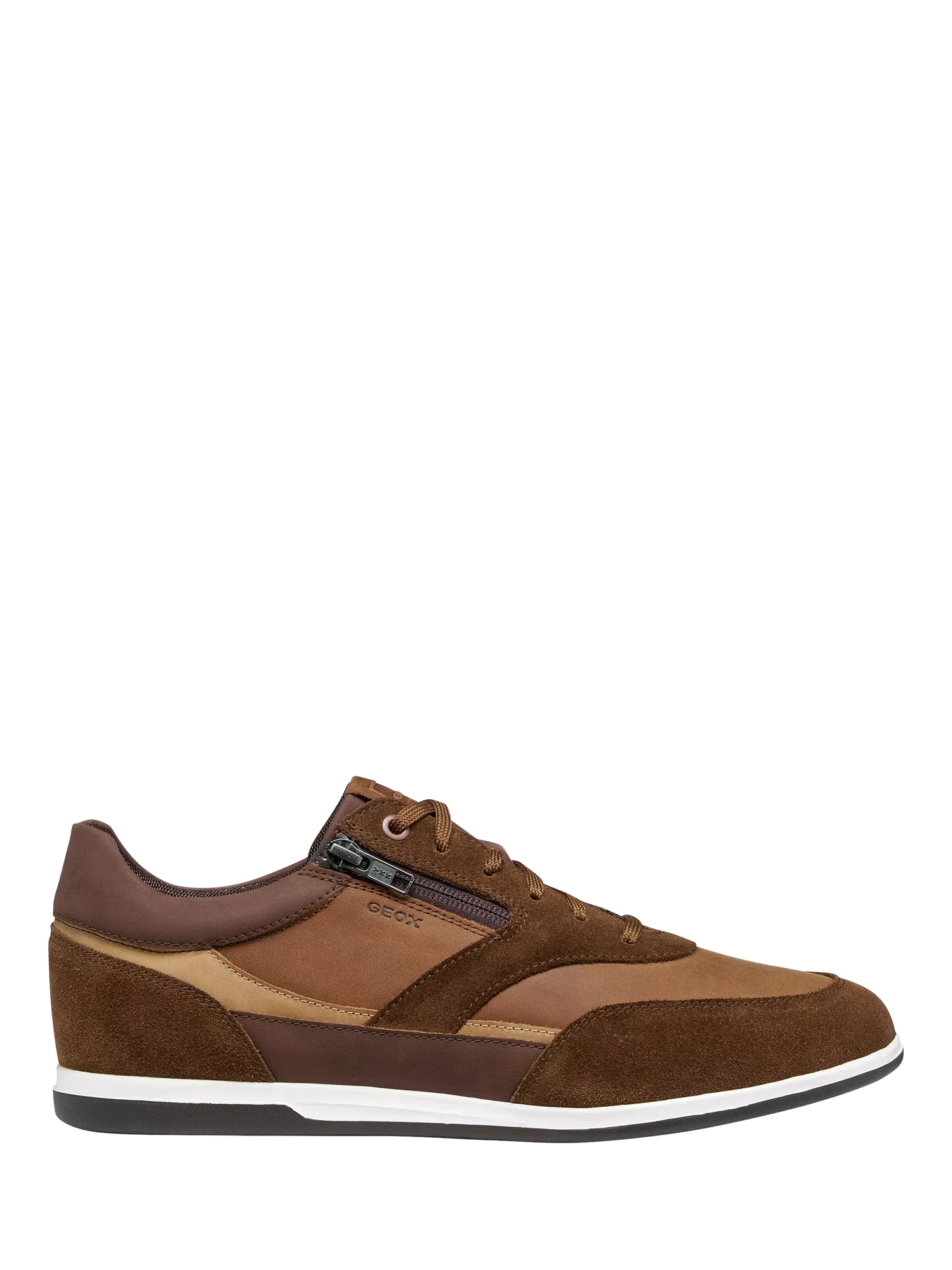 Кроссовки Renan из замшевой смеси на шнуровке Geox, Brown