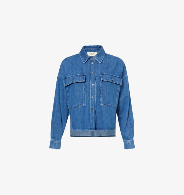 

Рубашка джинсовая свободного кроя Zemira Weekend Max Mara, синий