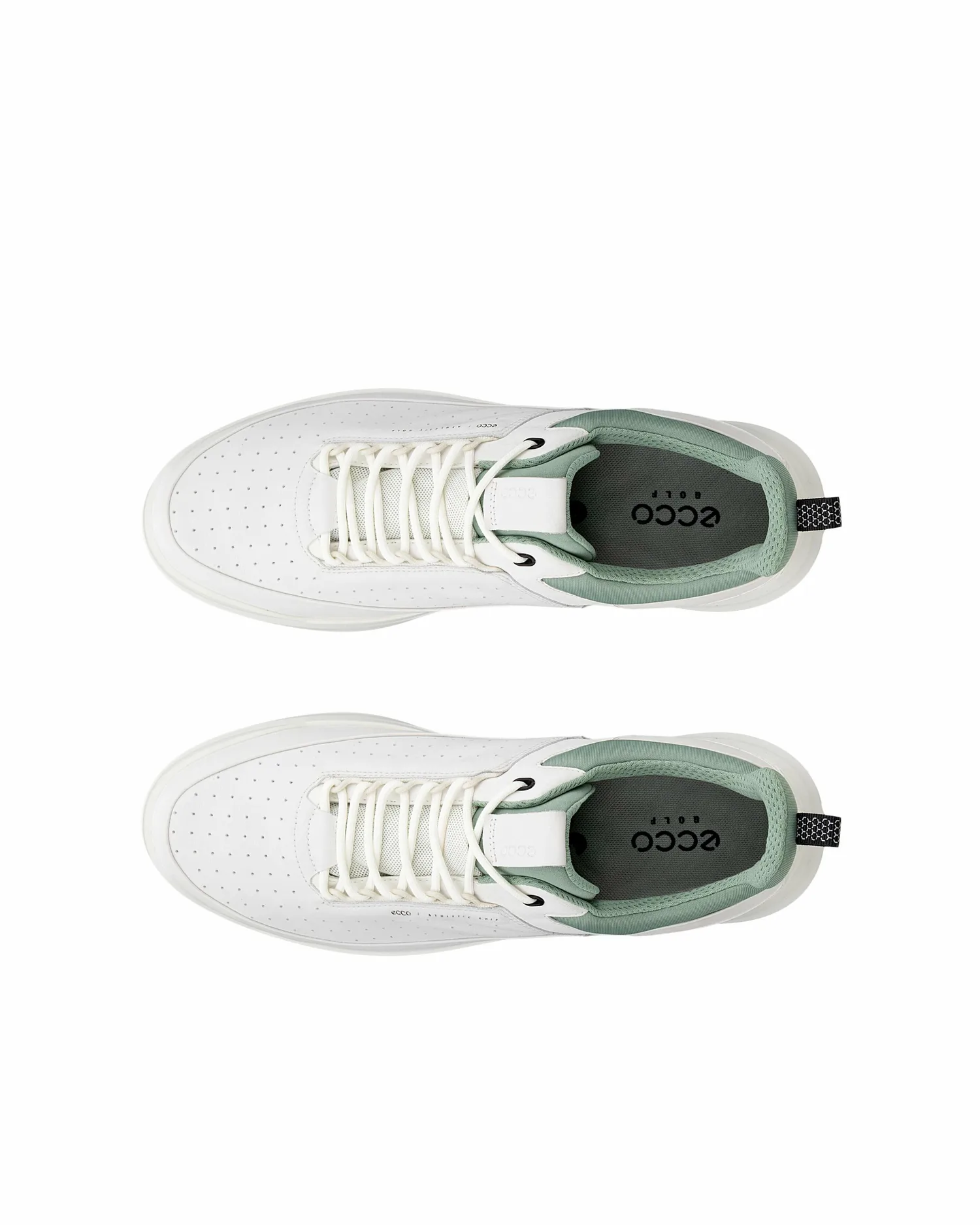 Мужские водонепроницаемые гольф-туфли ECCO Golf Core из натуральной кожи, White / Sedum Green — фото 4