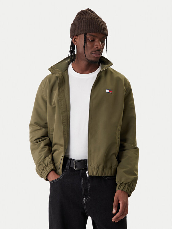 

Демисезонная куртка regular fit Essential DM0DM22720 Tommy Jeans, зеленый