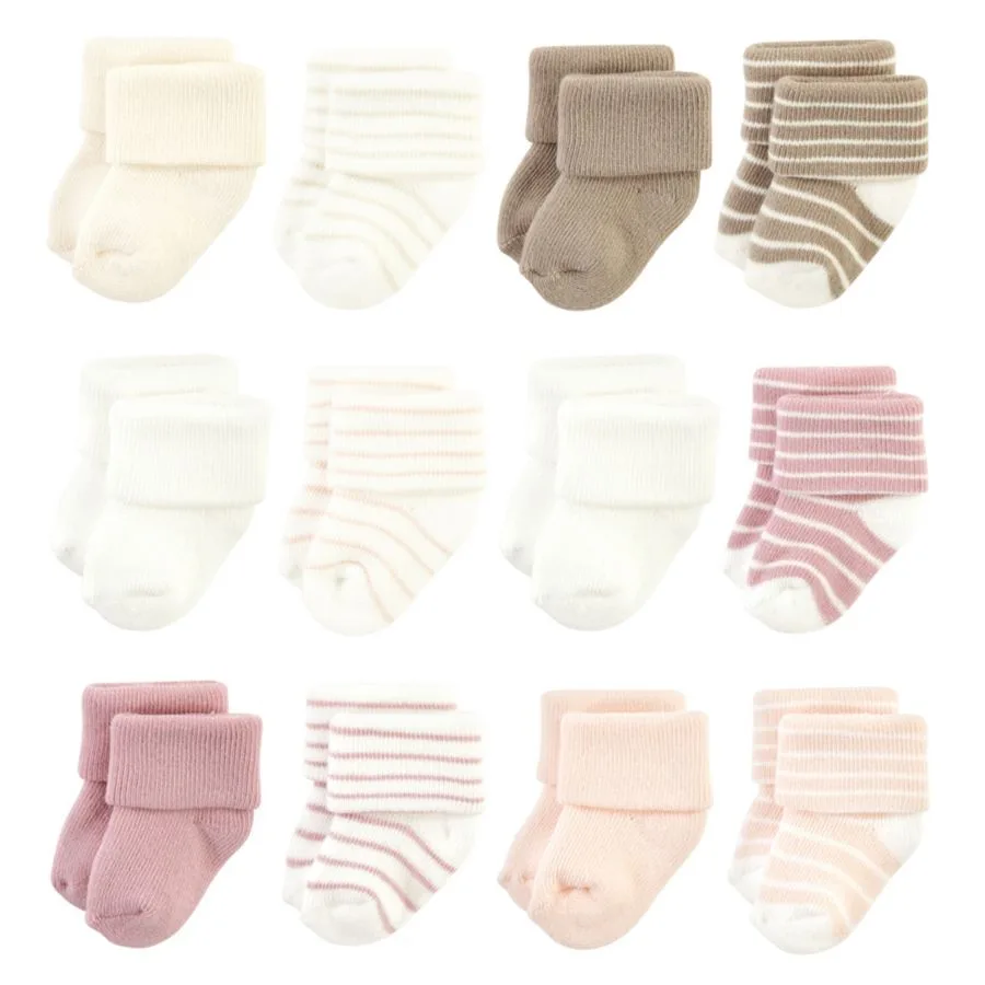 24 махровых носка Hudson Baby, Blush Stripe — фото 2