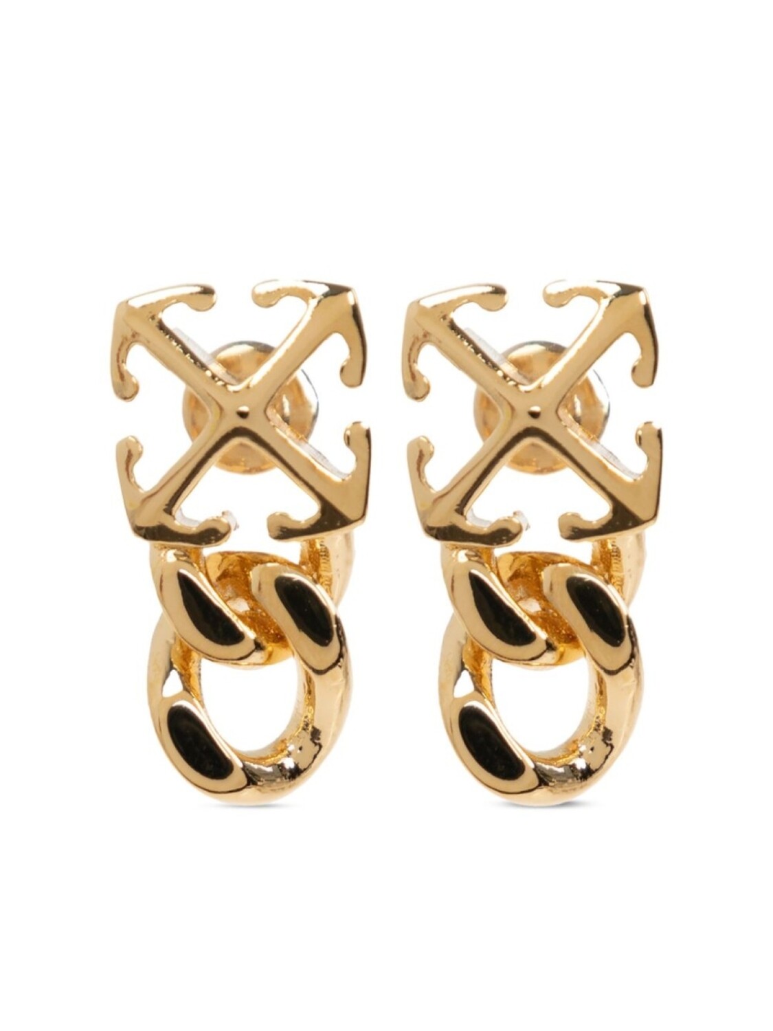 

Off-White серьги с подвесками в виде логотипа Arrows, золотой