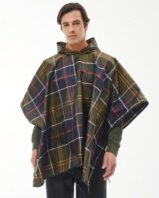 

Клетчатое мужское пончо Barbour, коричневый