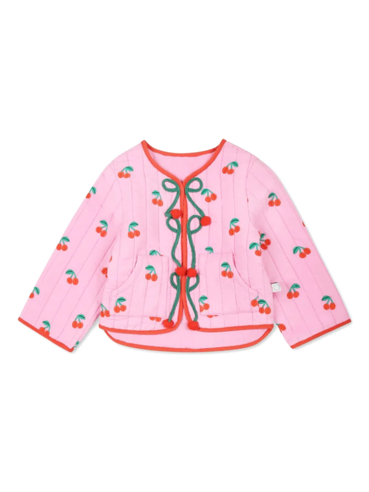 

Куртка Stella McCartney Kids с вишневым мотивом, розовый
