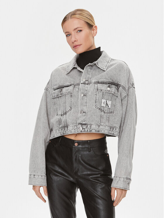 

Джинсовая куртка оверсайз Calvin Klein, серый