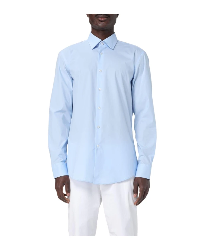 

Элегантная фиолетовая рубашка Boss с длинными рукавами Hugo, синий