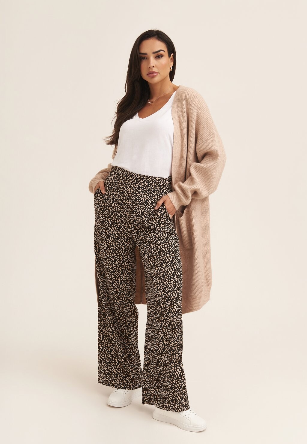 

Брюки ANIMAL PRINT WIDE LEG GINI LONDON, бежевый