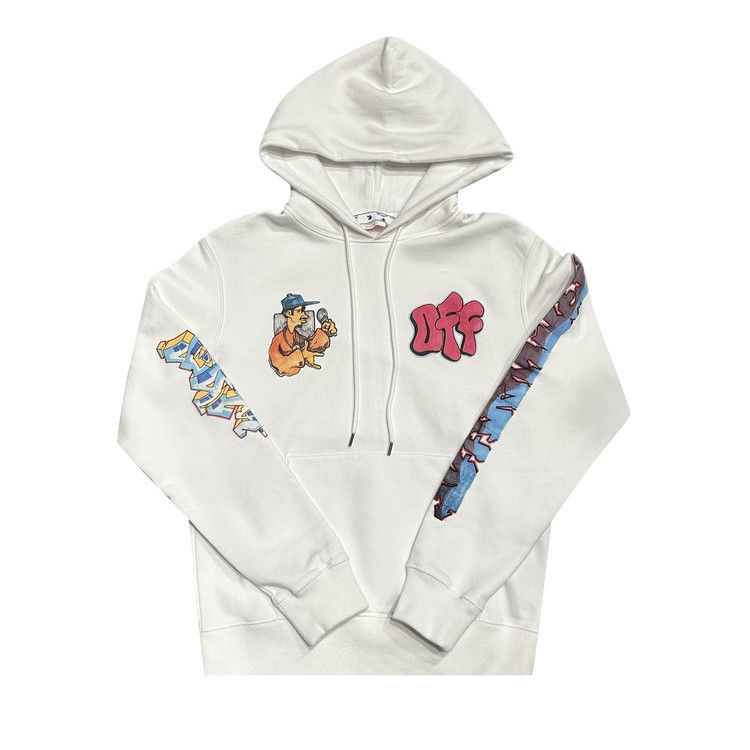 

Худи Off-White Spray Graffiti Pupp Slim Hoodie, White/Multicolor