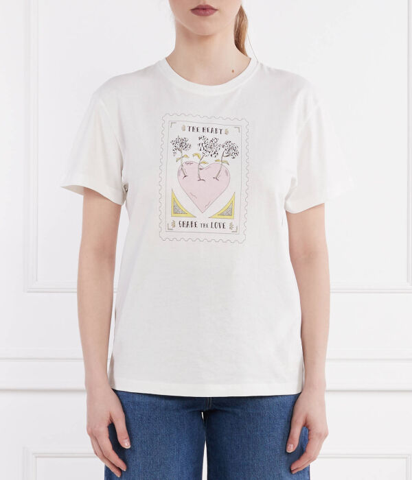 

Футболка розовое сердце Regular fit Twinset, белый
