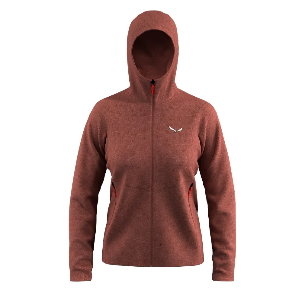

Флис Salewa Puez Rocca Polarlite full zip, красный