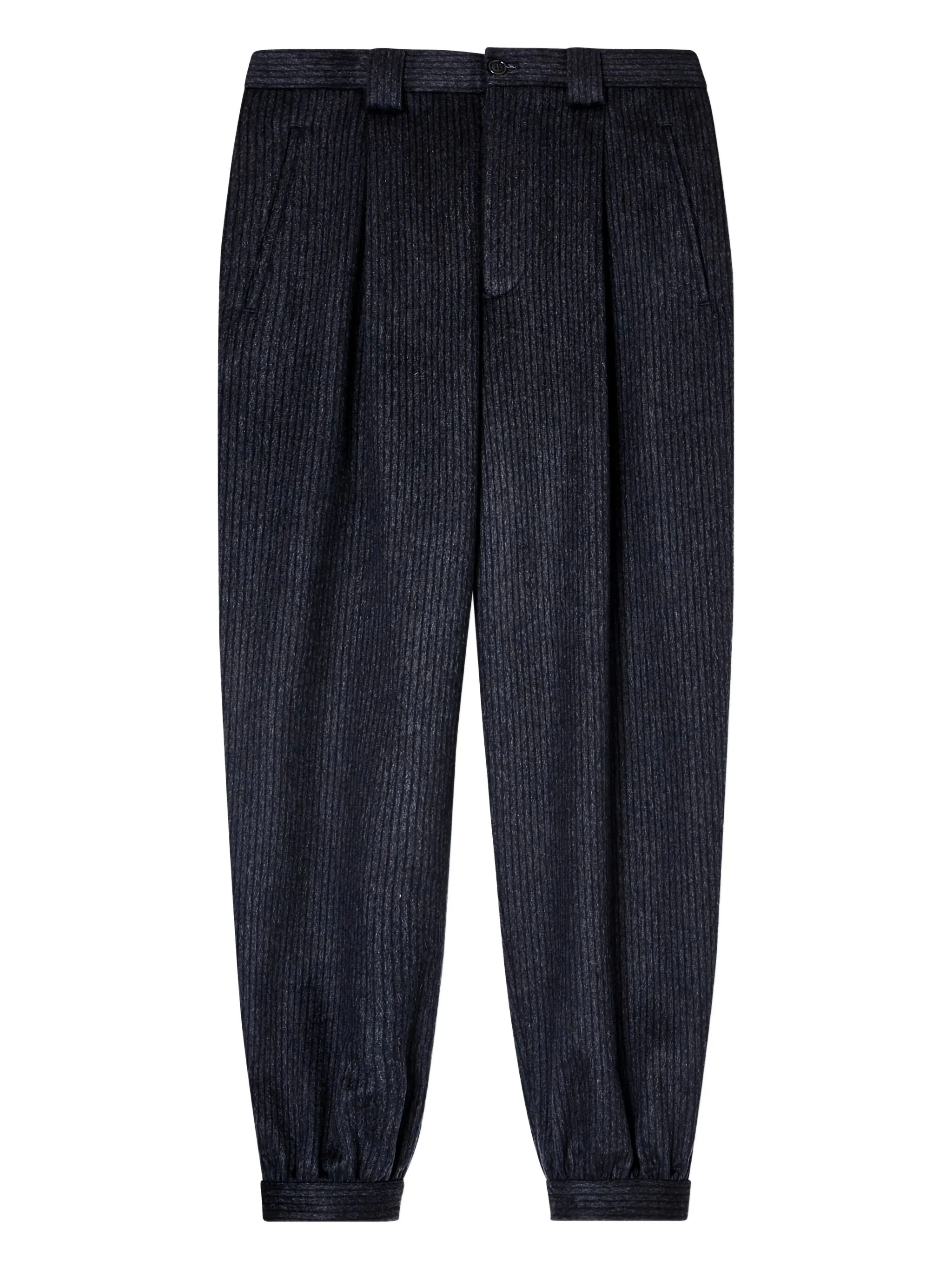 

Брюки в рубчик с манжетами Giorgio Armani, синий