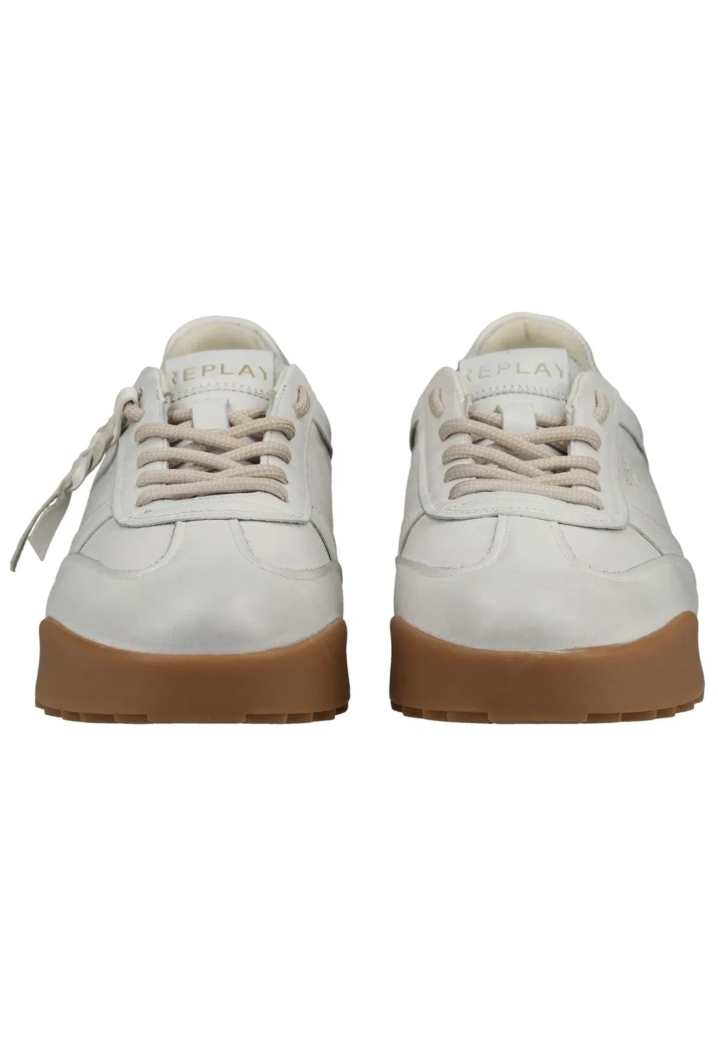 Сникерсы низкие кожаные Replay, offwhite — фото 4