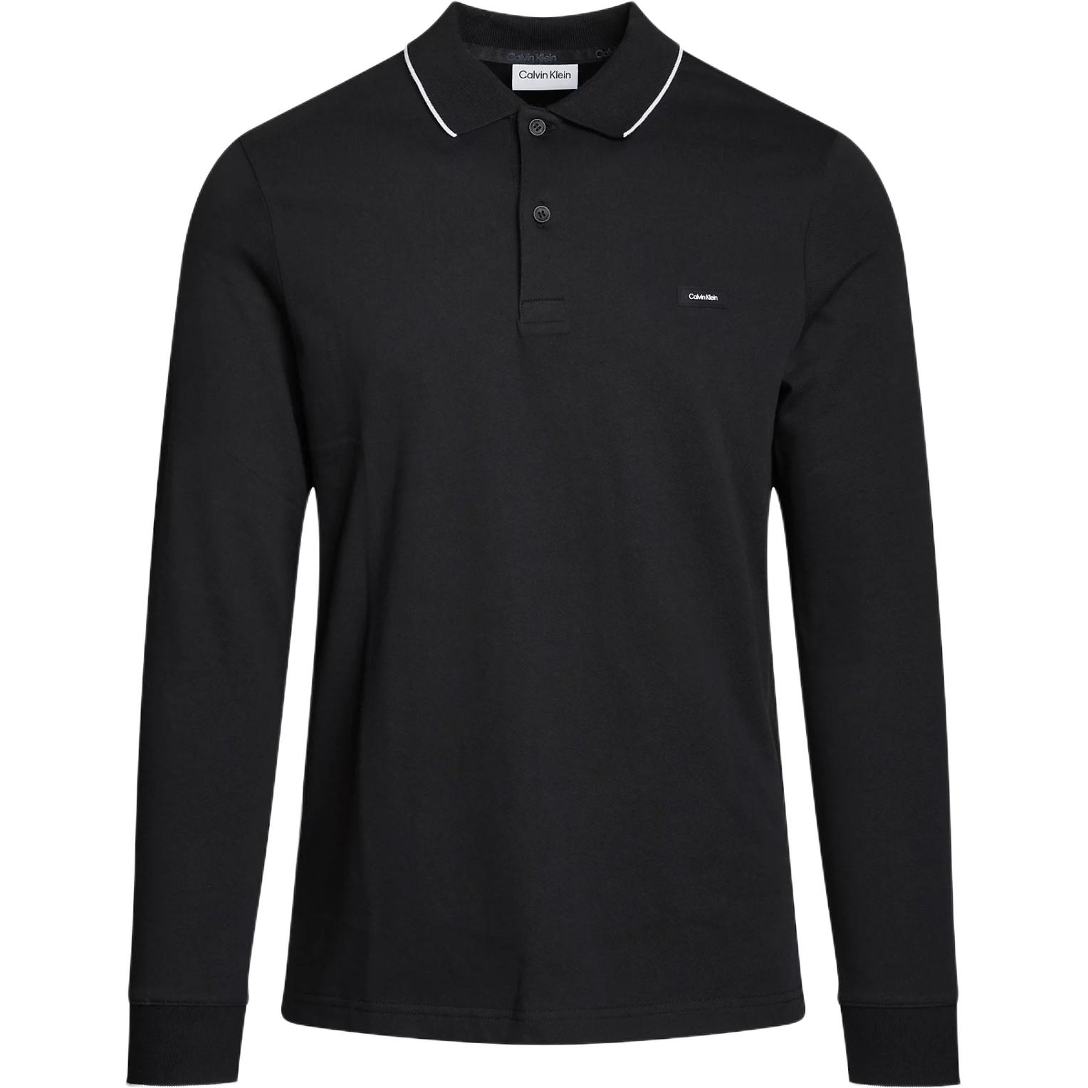 

Облегающая пике-поло Calvin Klein, черный
