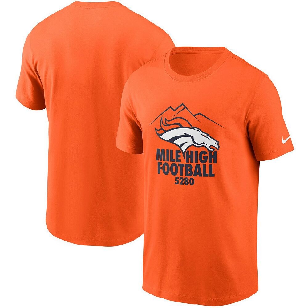 Мужская футболка Nike Orange Denver Broncos Hometown Collection 5280, цвет Den Orange — фото 2