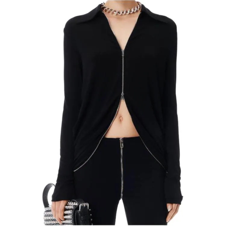 Топ zip Alexander Wang, черный — фото 3