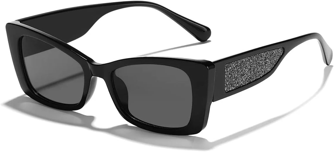 

Солнцезащитные очки с защитой UV400 | «Кошачий глаз», большая оправа, панк-стиль, разноцветные линзы | для женщин и мужчин, для занятий спортом на открытом воздухе и вождения DSVIGF, Black Black