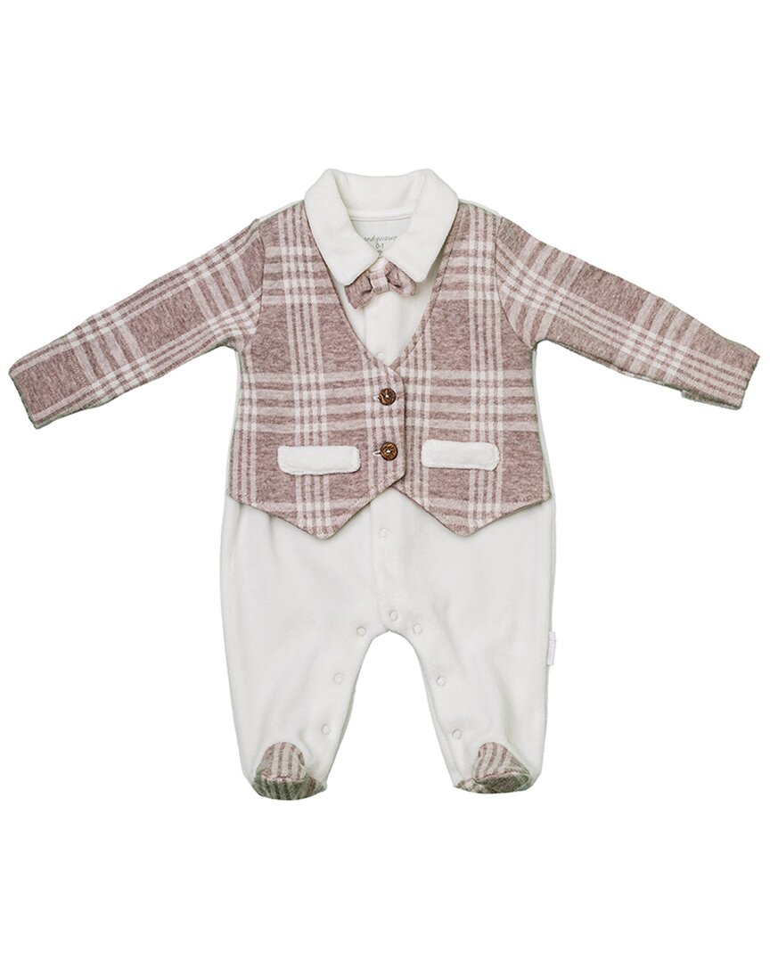 

Andywawa Plaid Chic формальный детский комбинезон Andy Wawa, бежевый