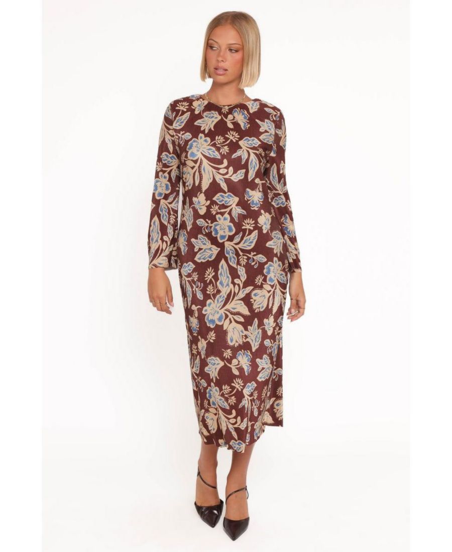 

Женское миди-платье Morena с длинными рукавами Petal and Pup, Brown floral