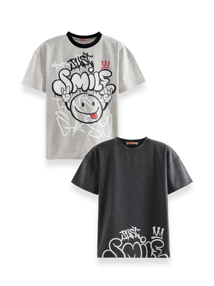 

Рубашка Denokids Just Smile, серый