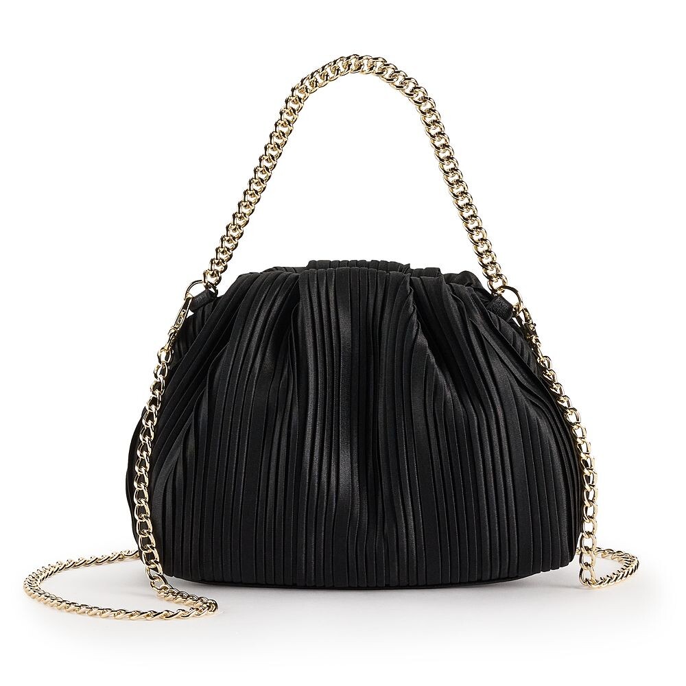 

Клатч LC Lauren Conrad Molly со сборками, цвет Black Pleated
