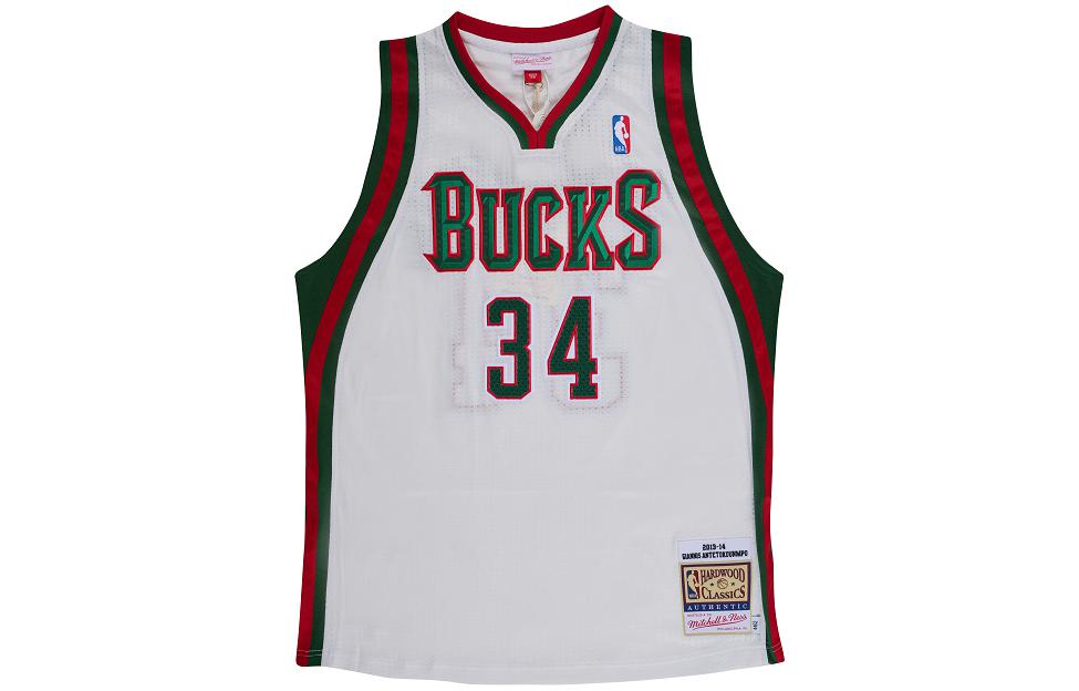 

Джерси Mitchell & Ness Bucks 2013 Giannis Antetokounmpo Mitchell Ness, белый