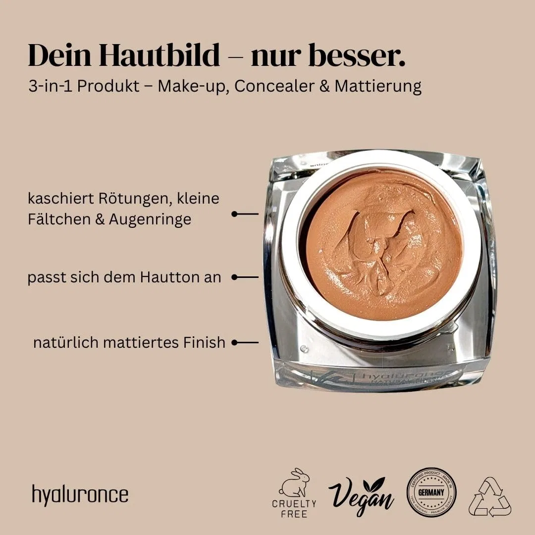 Веганский тональный мусс Natural Finish Make-Up для всех типов кожи Hyaluronce — фото 3