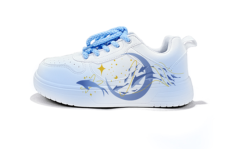 

Starlight Aqua износостойкие и легкие низкие кроссовки для скейтбординга унисекс Cold cicadas yesterday, белый/синий