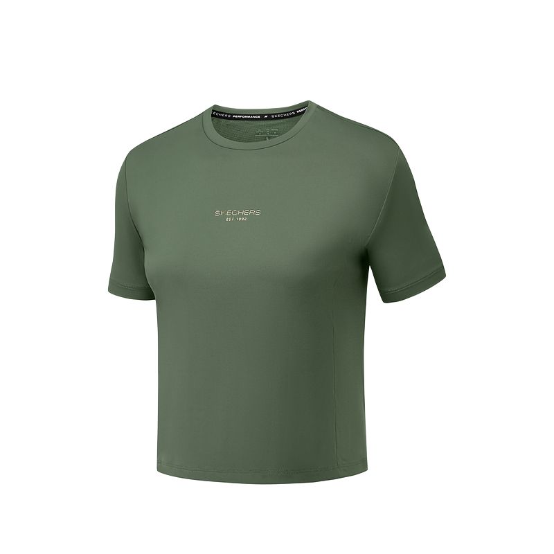 

Skechers Футболка GODRI Regular женская Honeysuckle Green, Зеленый, Skechers Футболка GODRI Regular женская Honeysuckle Green