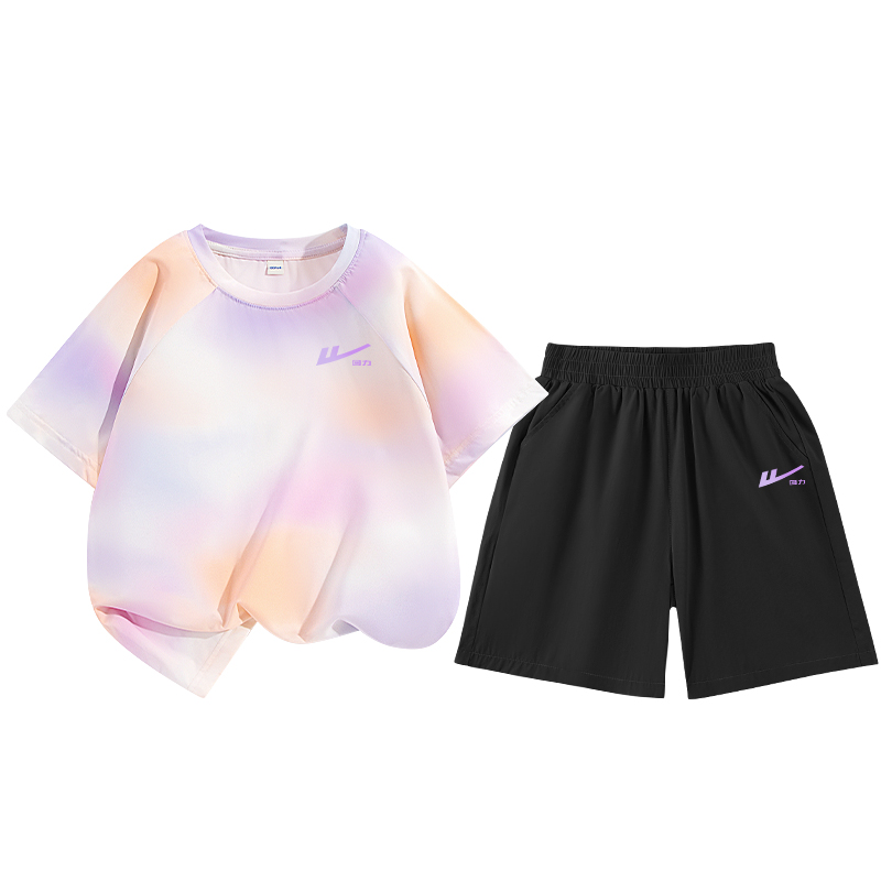 

Повседневный спортивный комплект из 2 предметов для детей 3-7 лет WARRIOR, фиолетовый оранжевый/h gradient фиолетовый k-черный/h gradient светло-фиолетовый k