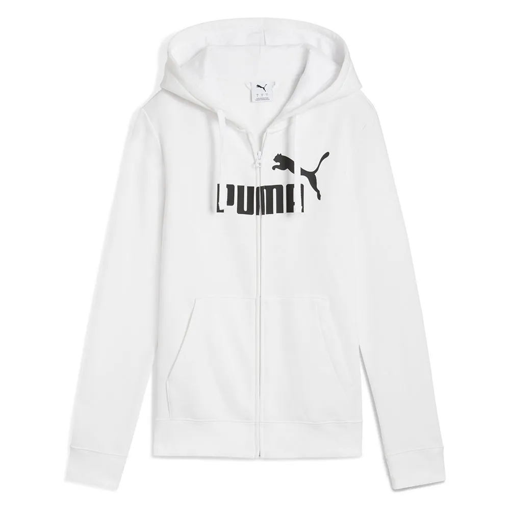 

Толстовка Puma ESS No 1 Logo full zip, белый