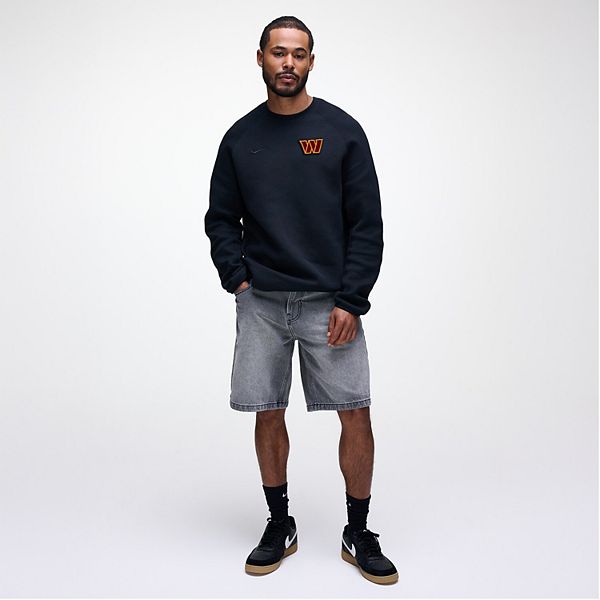 Мужской черный свитшот washington commanders tech fleece raglan Nike — фото 4