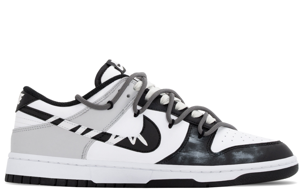 Nike Кроссовки для скейтбординга Dunk Graffiti Empire Abrasion Resistant Slip Resistant низкие мужские черно-серые — фото 3