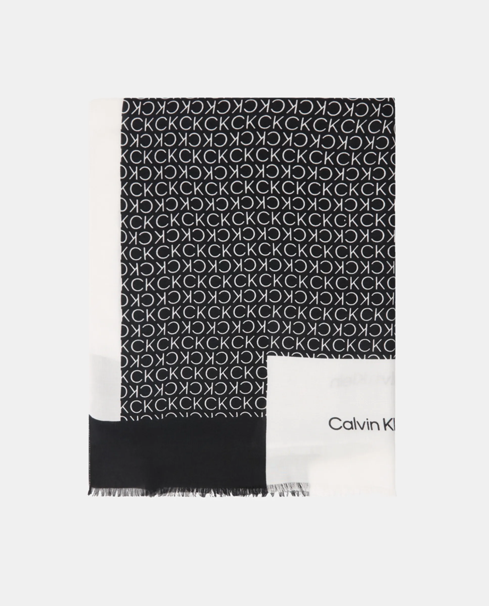 

Платок 70x70 с монограммой Calvin Klein, черный