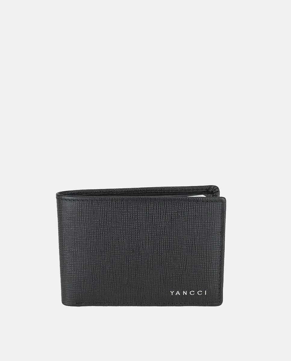 

Мужской американский кошелек YANCCI с металлическим логотипом, черный
