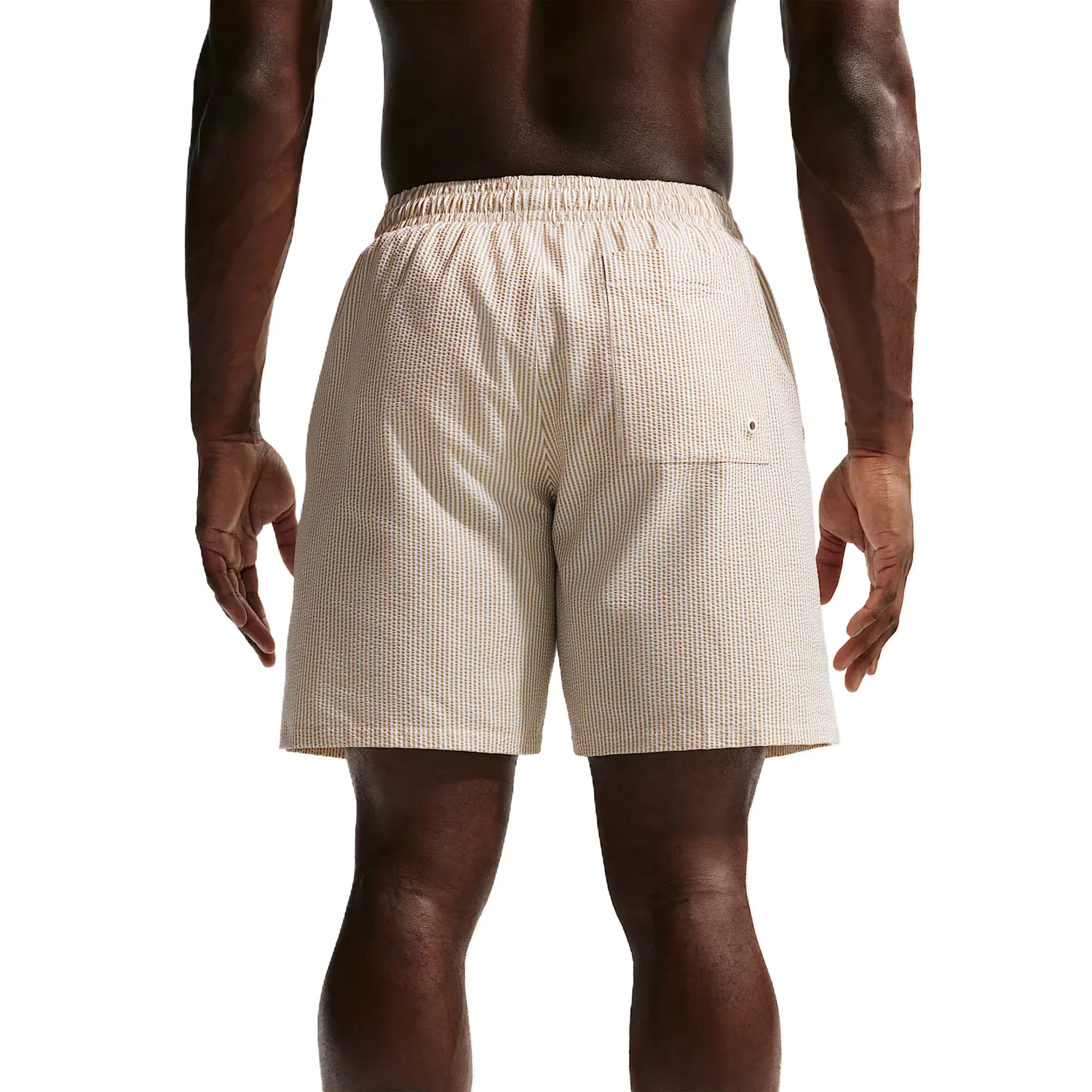 Пляжные шорты Nike Ripple Texture 7" Brief-Lined Volley Short в цвете Apricot Tea Brown/White — фото 3
