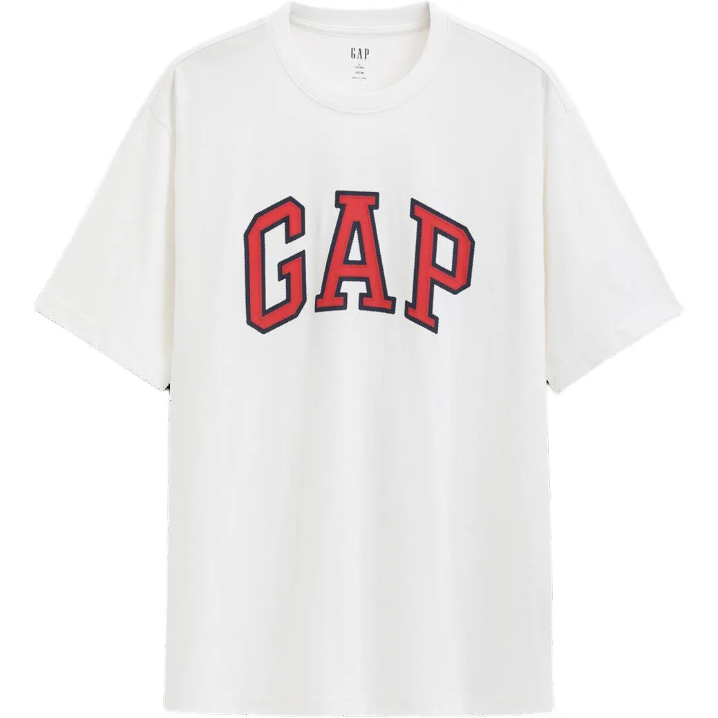 Футболка унисекс с круглым вырезом и прямым кроем GAP, White 1