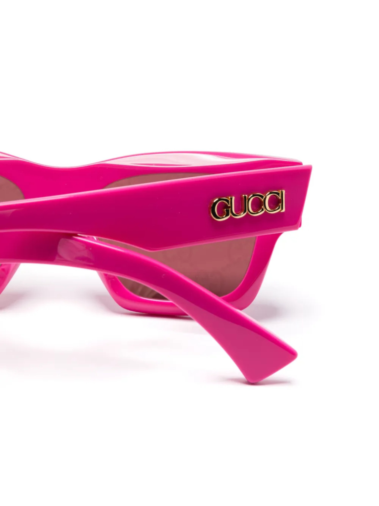 Gucci Eyewear солнцезащитные очки в квадратной оправе, розовый — фото 3