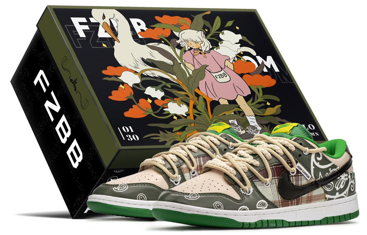 

Мужские кроссовки для скейтбординга Nike Dunk, Black/Green