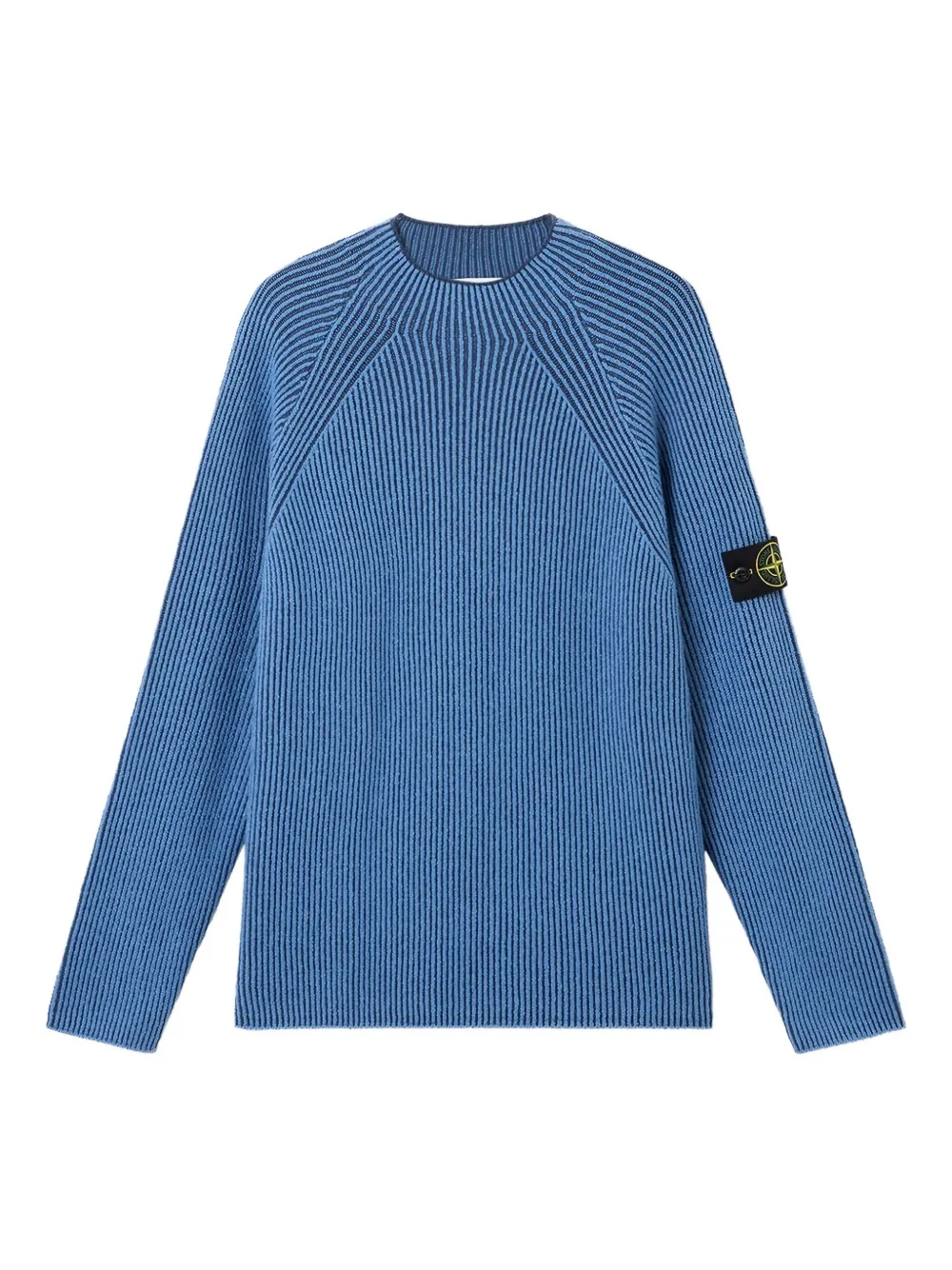 

5100023 ребристый свитер с рукавами реглан Stone Island, синий