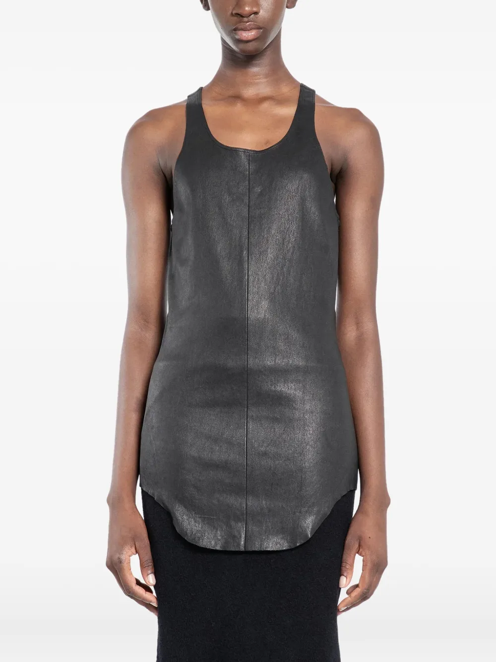 

Кожаный топ Porterville Rick Owens, черный