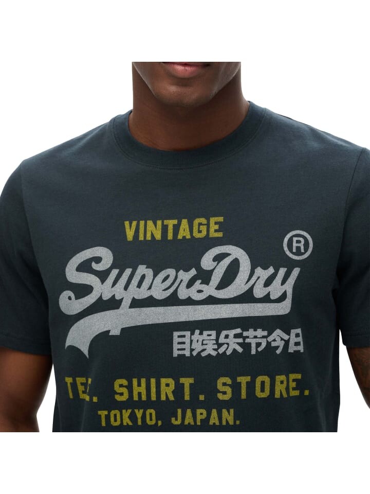 Футболка Superdry T-Shirt 1er Pack, темно-синий — фото 3