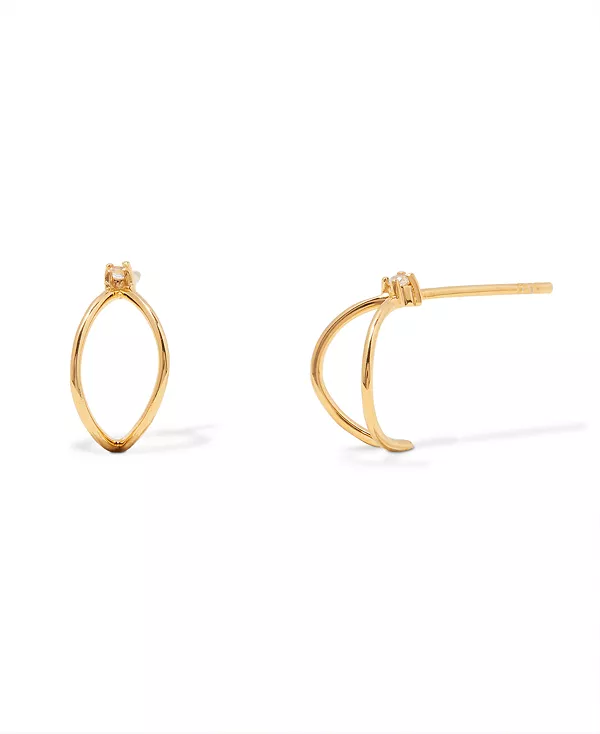 

Серьги-Тинсли с белым топазом, покрытым 14-каратным золотом Brook & York, gold