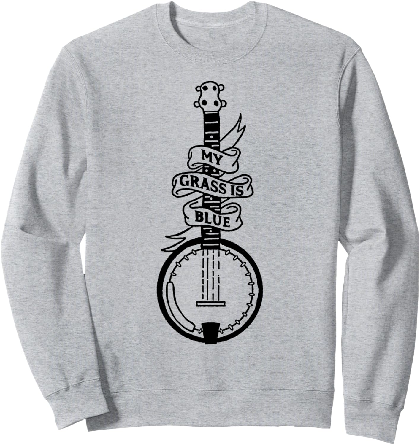 

Футболка с винтажным баннером «Моя трава голубая» и ретро-иллюстрацией банджо Bluegrassgarage - Bluegrass Music Vintage Fan Tees