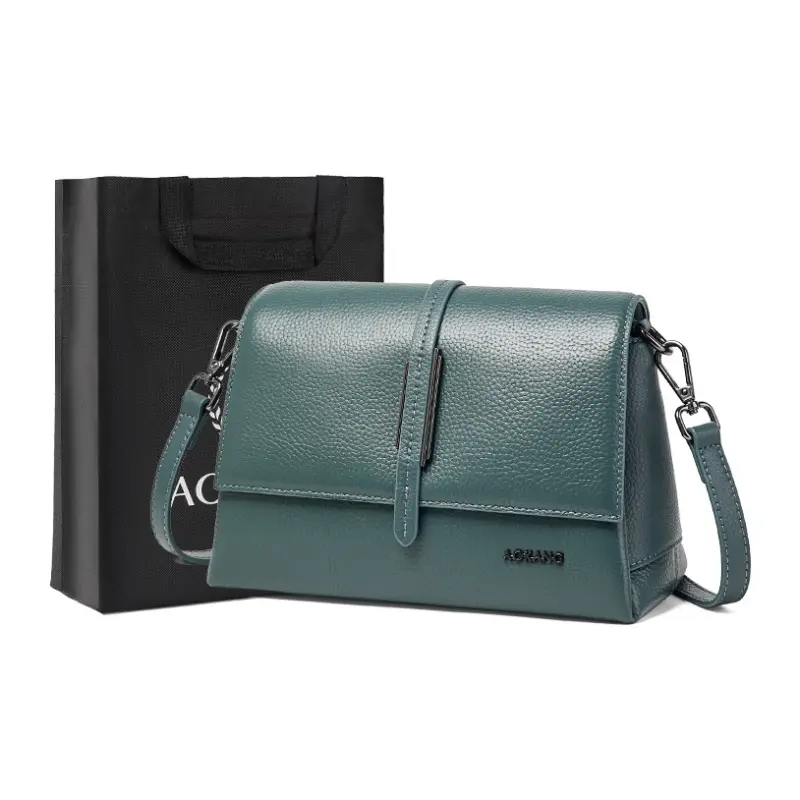 

AOKANG Сумка через плечо из натуральной и искусственной кожи женская жемчужно-голубая и классическая черная, Pearl Blue