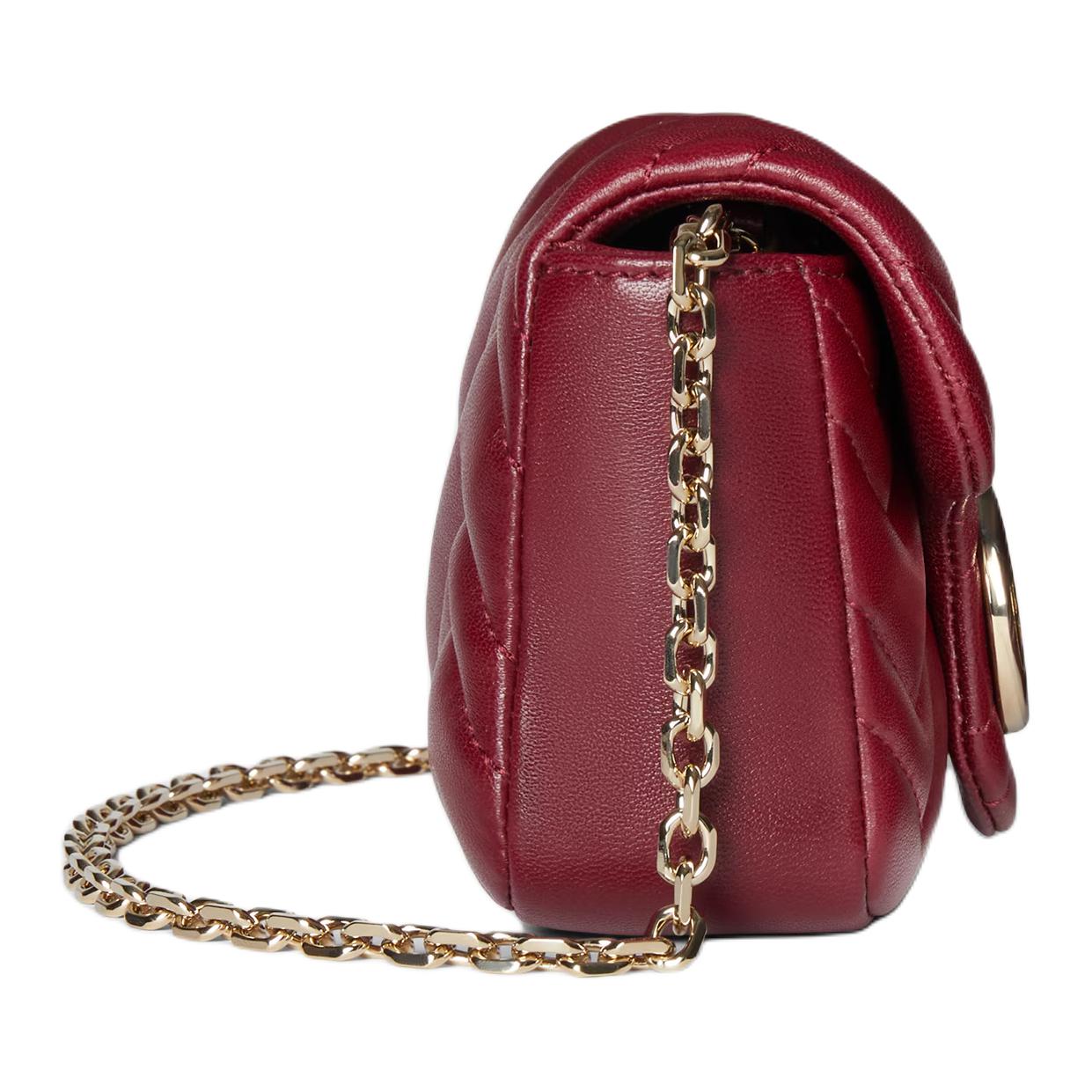 Миниатюрная женская барсетка GUCCI из натуральной кожи ягненка — фото 3