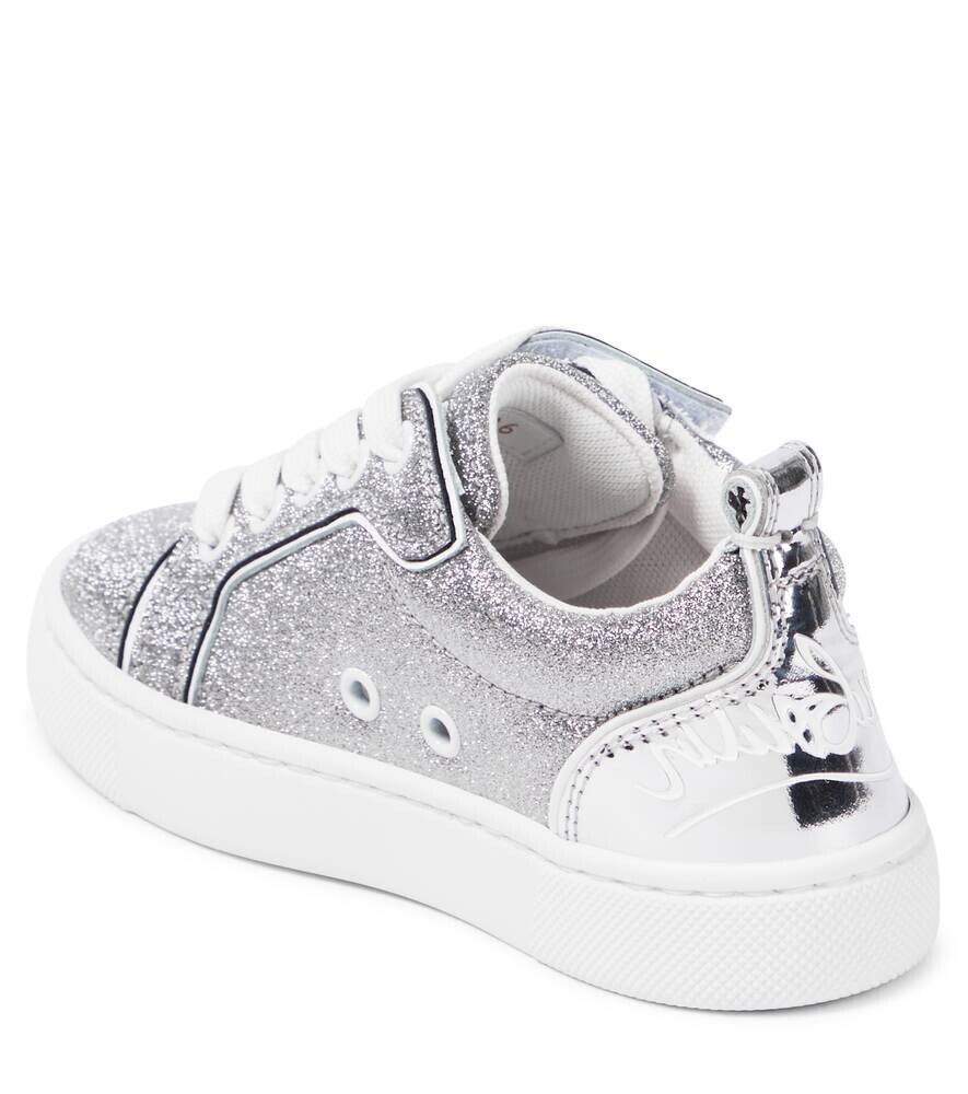 Кроссовки Funnyto из блестящей кожи Christian Louboutin, серебряный — фото 2