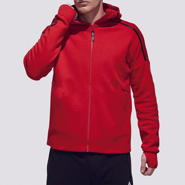 Куртка Men's adidas Sports Knit Red Jacket, красный — фото 3